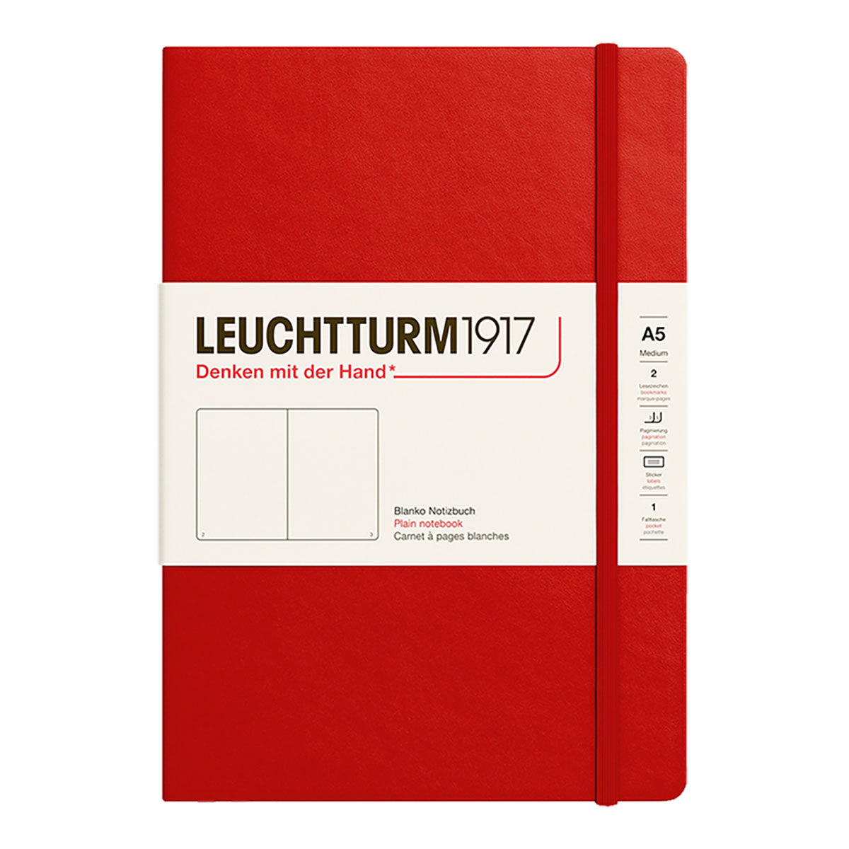 Leuchtturm1917 Notebook A5 Hard Cover, Plain