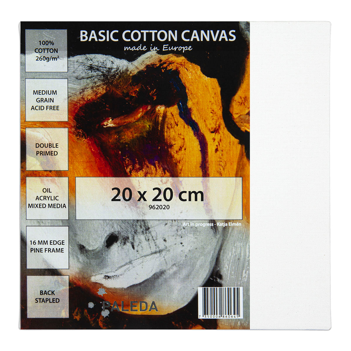 Basic Stretched Canvas 260 g Cotton 20 x 20 cm