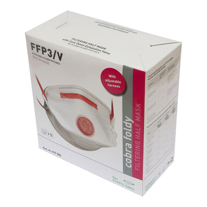 Ekastu Safety Filtering Facepiece cobra foldy FFP3/V D 12-Pack