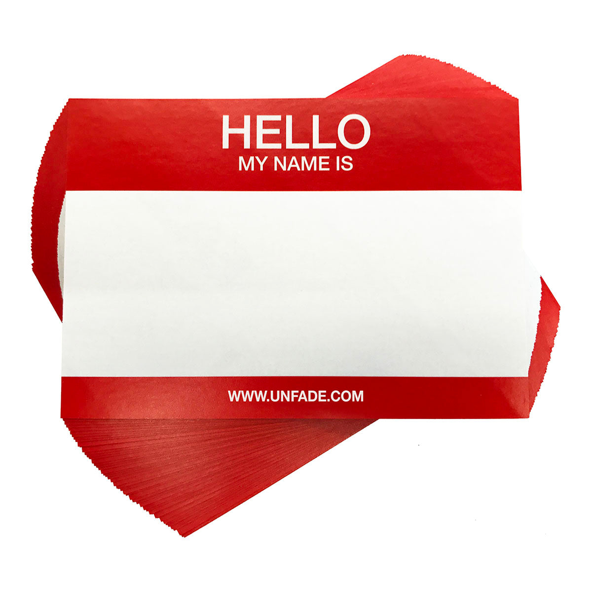 Hello My Name Is Stickers Red, 100 pcs