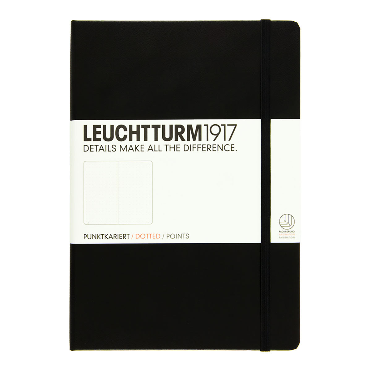 Leuchtturm1917 Notebook A5 Hard Cover, Dotted