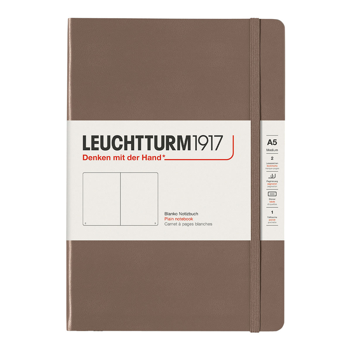 Leuchtturm1917 Notebook A5 Hard Cover, Plain