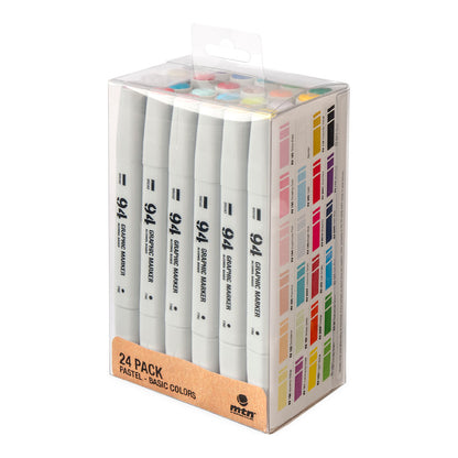 MTN 94 Graphic Marker 24-pack Pastel & Basic Colors