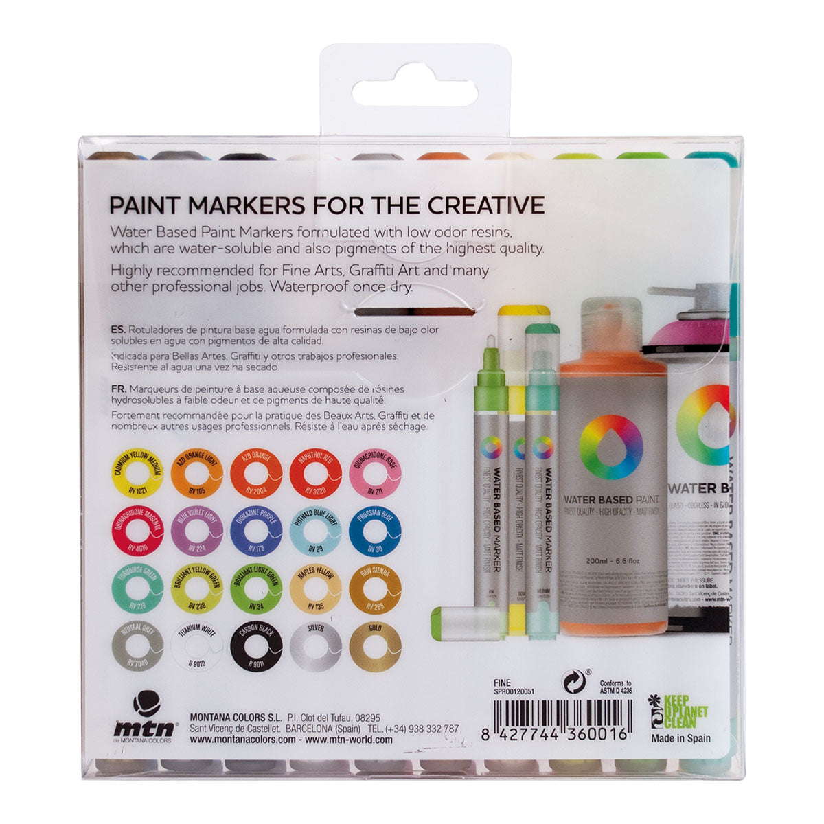 MTN Water Based Markers Fine 3 mm, 20 Set