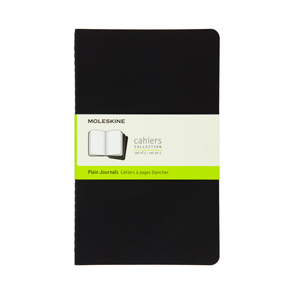 Moleskine Cahier Large Journal Plain Set of 3