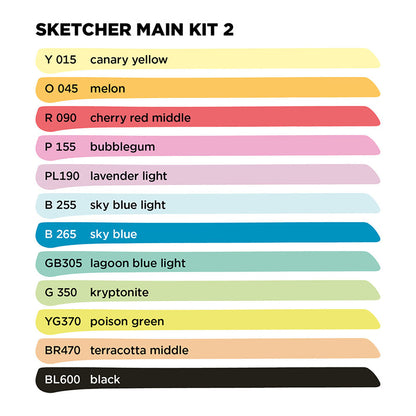 Molotow Sketcher Twin Marker 12 Set Main Kit 2