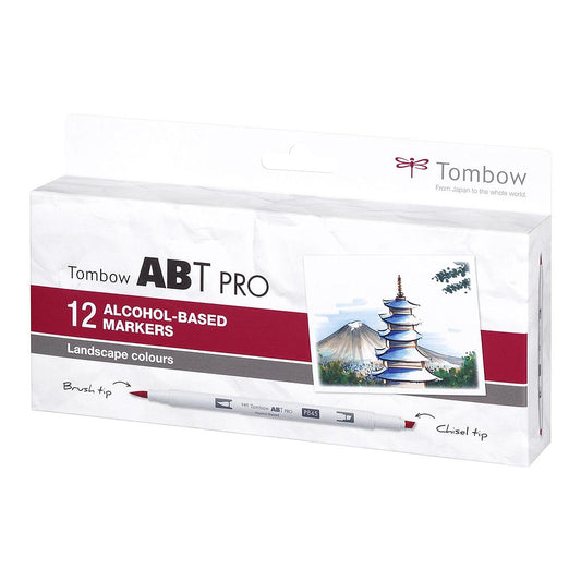 Tombow ABT PRO Dual Brush Pen 12 set, Landscape Colours