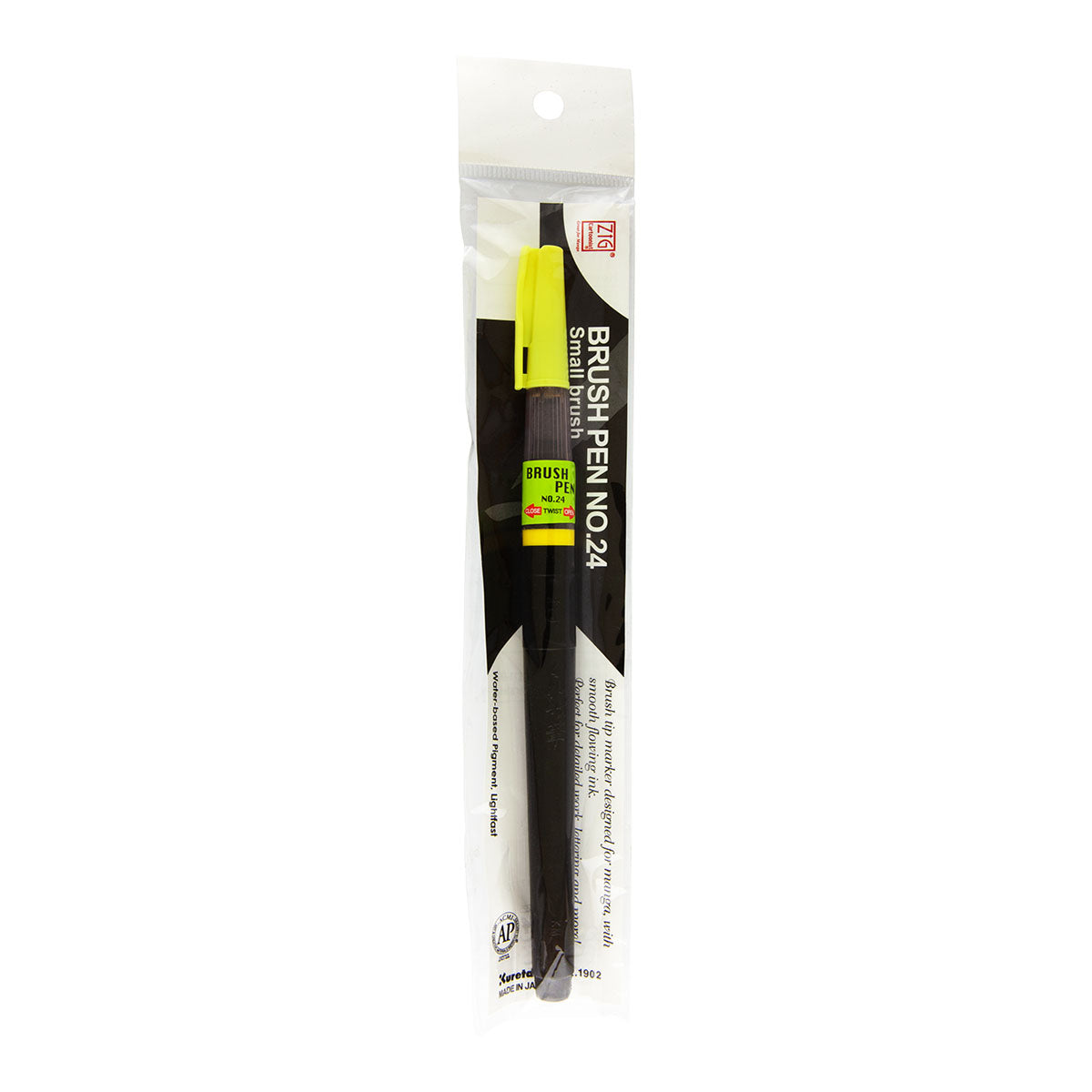 ZIG Kuretake Cartoonist Brush Pen No. 24 Black Small