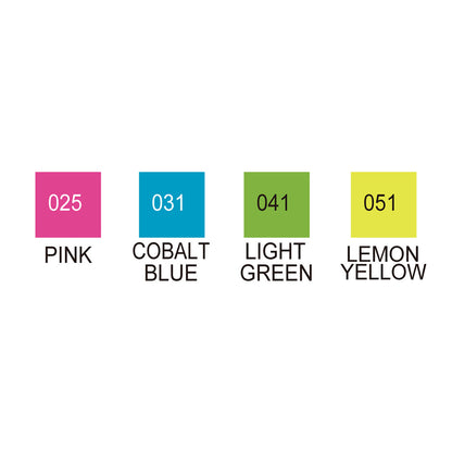 ZIG Kuretake Clean Color Real Brush Pen 4 Set, Pop Colours