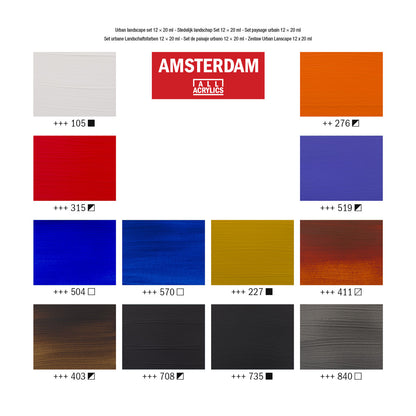 Amsterdam Standard Acrylic Paint 12 Set Urban Landscape