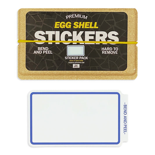 Egg Shell Stickers Blue Line Border 80 pcs