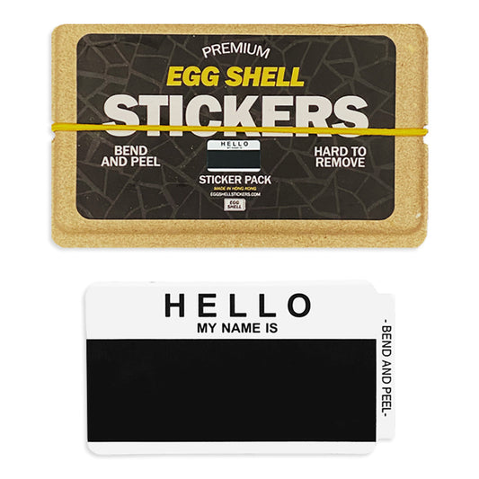 Egg Shell Stickers Hello Black 80 pcs