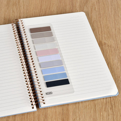 Kozo Index Tabs 12x44 mm 10 Colors Beach