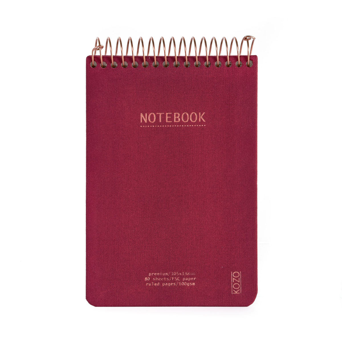 Kozo Premium A6 Notebook Ruled 160 Pages