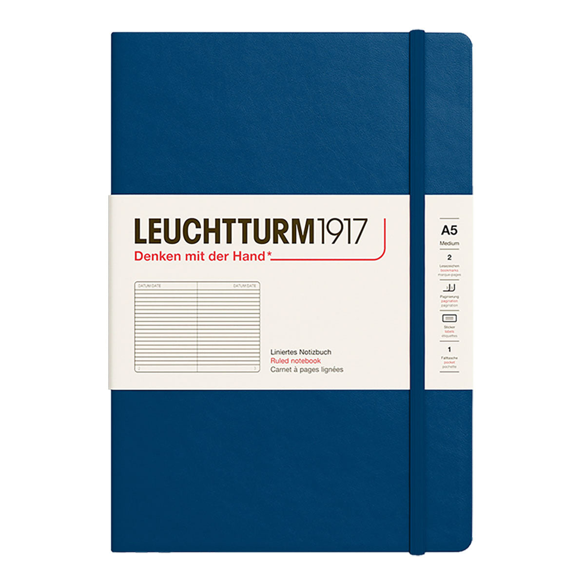 Leuchtturm1917 Notebook A5 Hard Cover, Ruled