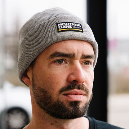Montana Cans Typo Logo Beanie Grey Heather