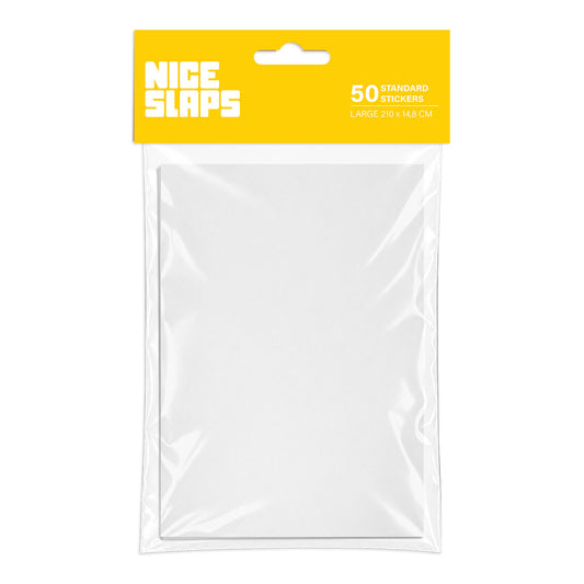 NICE SLAPS Standard Sticker Blanks White, Large 50pcs