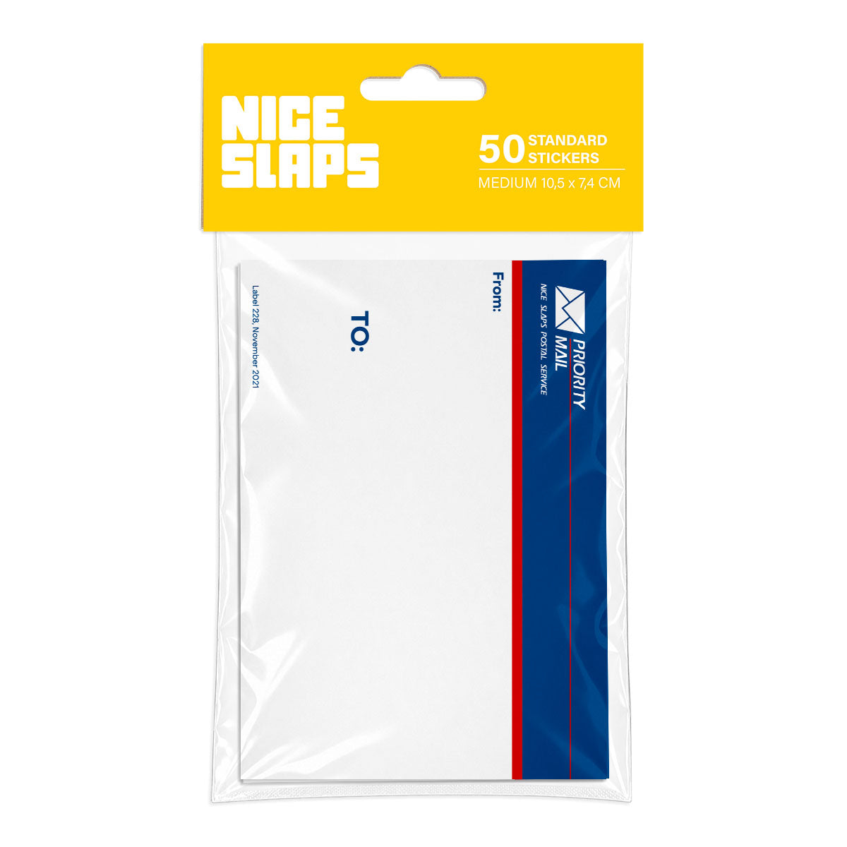 NICE SLAPS Standard Sticker Priority Mail Blue, Medium 50pcs