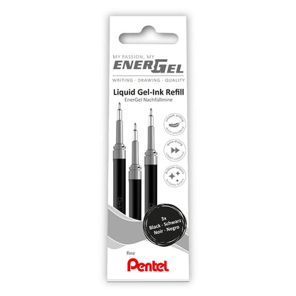 Pentel EnerGel LRN5 Needle Point Refill 0.5 mm 3-Pack