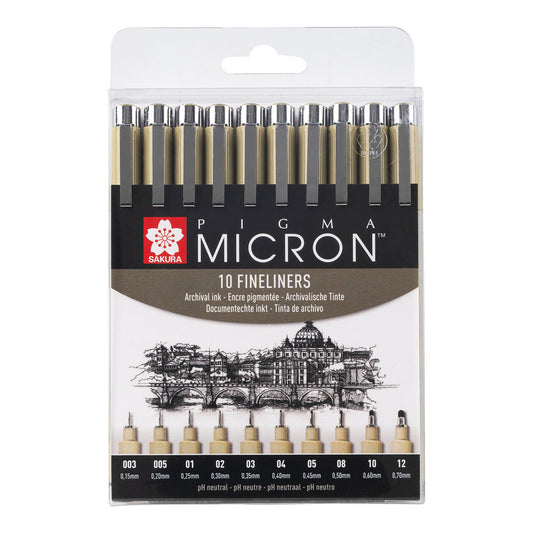 Sakura Pigma Micron Fineliner 10 set
