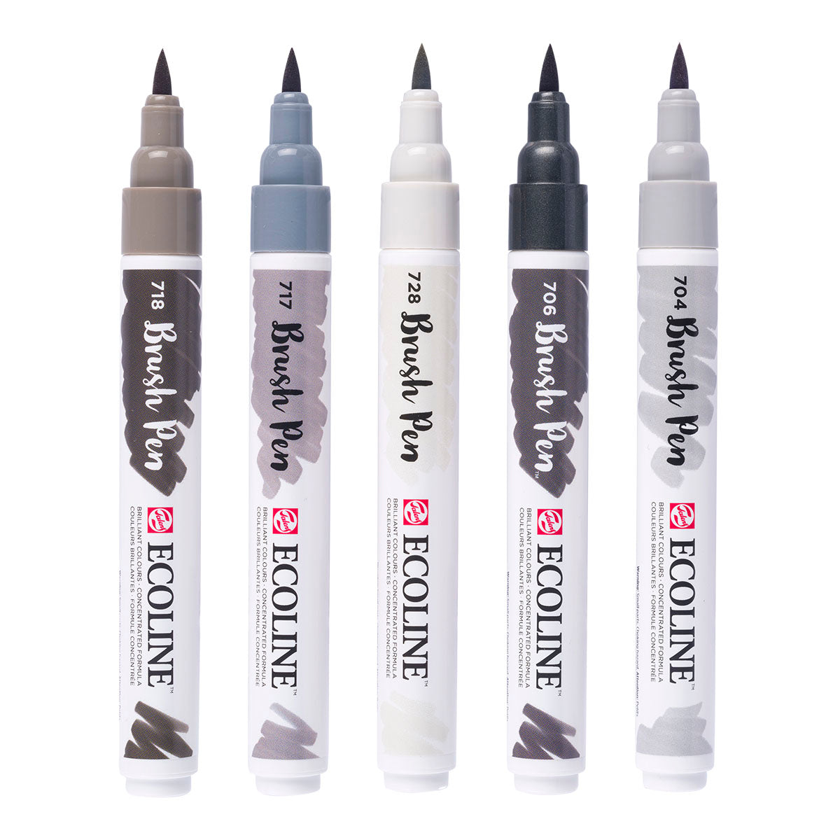 Talens Ecoline Brush Pen 5 set, Shadow Colors