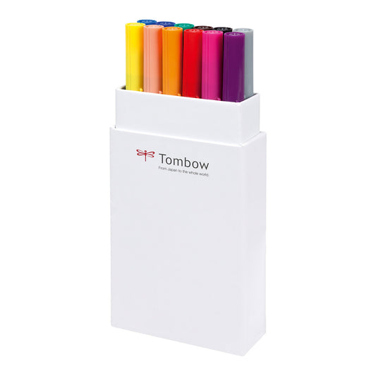 Tombow ABT Dual Brush Pen 12set, Primary Colors