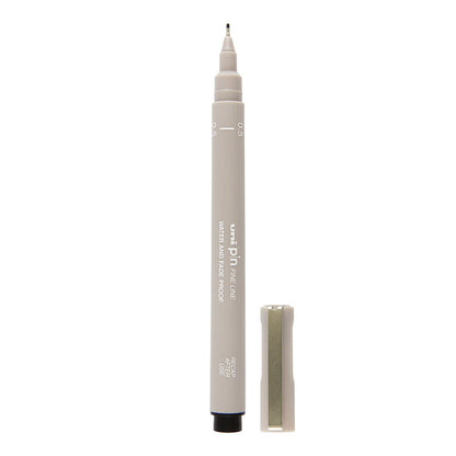 Uni Pin Fine Line Pen, Light Grey