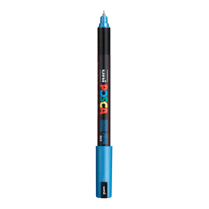 Uni Posca PC-1MR Ultra Fine 0.7 mm paint marker in Metallic Blue