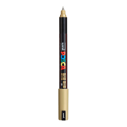 Uni Posca PC-1MR Ultra Fine 0.7 mm paint marker in Metallic Gold
