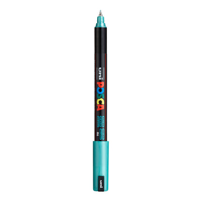 Uni Posca PC-1MR Ultra Fine 0.7 mm paint marker in Metallic Green