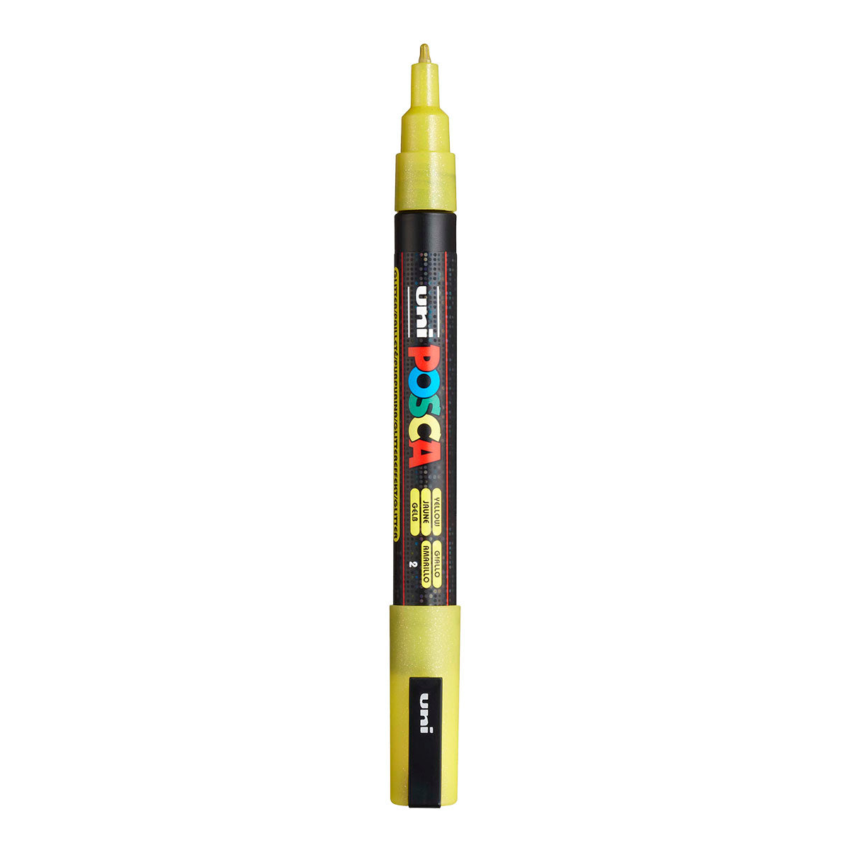 Uni Posca PC-3M Fine 1.3 mm paint marker in Glitter Yellow