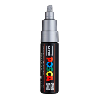 Uni Posca PC-8K Broad 8 mm paint marker in Metallic Silver